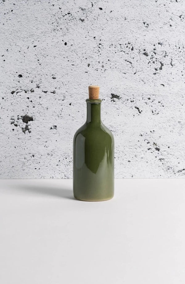 Jazz Stoneware Olive Oil Bottle Blue Windows
