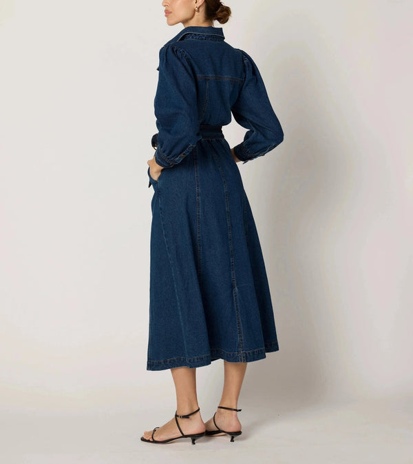 cute pink mini dress Strapless Denim Mini Dress with Decor Pockets main image 0