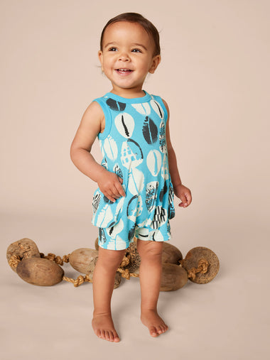 Blockprint Shells Sleeveless Romper