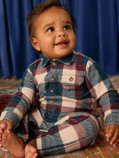 Cappadocia Plaid Collared Romper