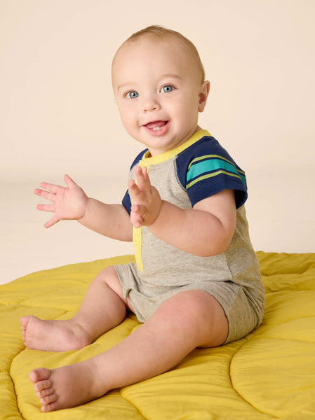 Athletic Henley Baby Romper