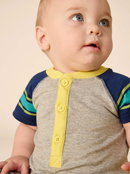 Athletic Henley Baby Romper