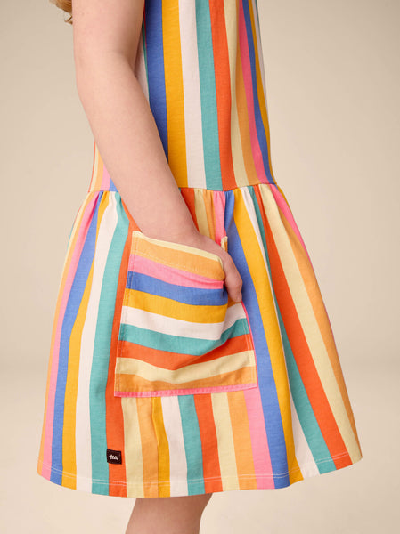 Sunset Stripe Pocket Dress
