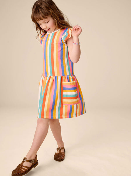 Sunset Stripe Pocket Dress