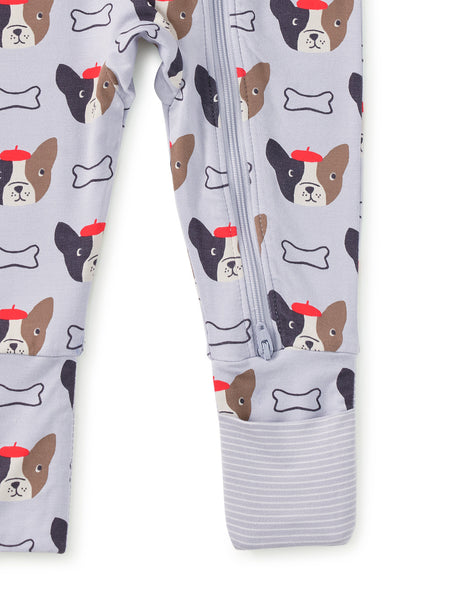 French Bulldogs Footed Romper