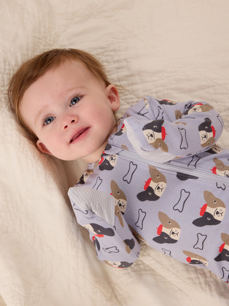 French Bulldogs Footed Romper