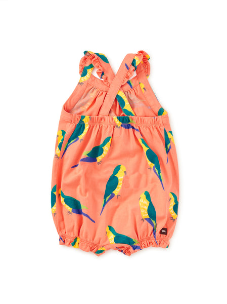 Parakeet Cross Back Baby Romper