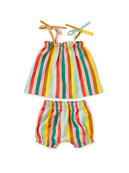 San Sebastián Stripes Tie Shoulder Set