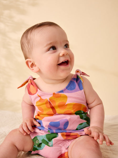 Butterfly Spot Tie Shoulder Romper
