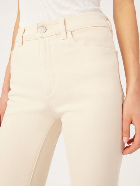 Patti High-Rise Straight Vintage Ankle: Ecru