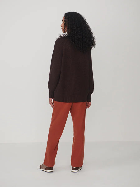 Sitges Knit Cardigan: Chocolate Plum