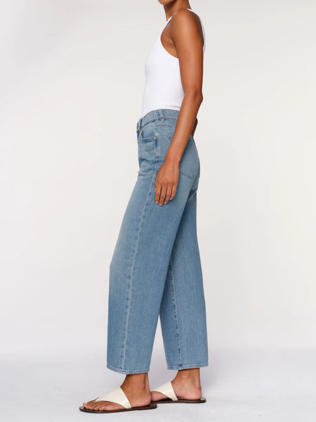 Hepburn High-Rise Wide Leg Ankle: River Bank