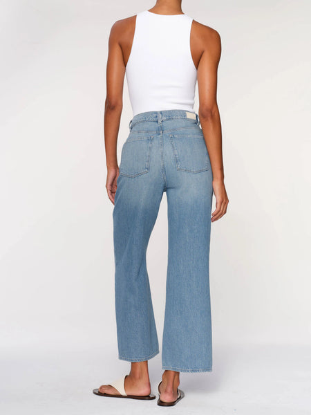 Hepburn High-Rise Wide Leg Ankle: River Bank