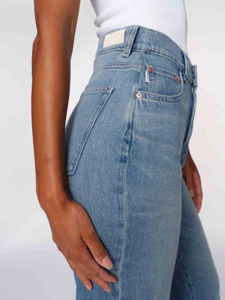 Hepburn High-Rise Wide Leg Ankle: River Bank