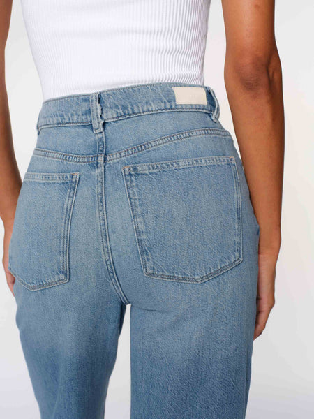 Hepburn High-Rise Wide Leg Ankle: River Bank