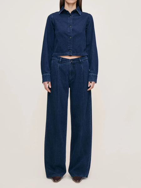 Isabel Mid Rise Wide Leg: Rain Storm