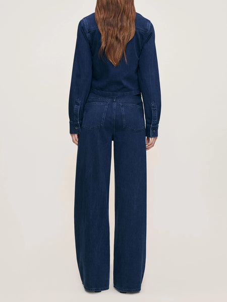 Isabel Mid Rise Wide Leg: Rain Storm