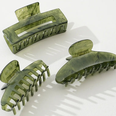 Jade Green Claw Clips