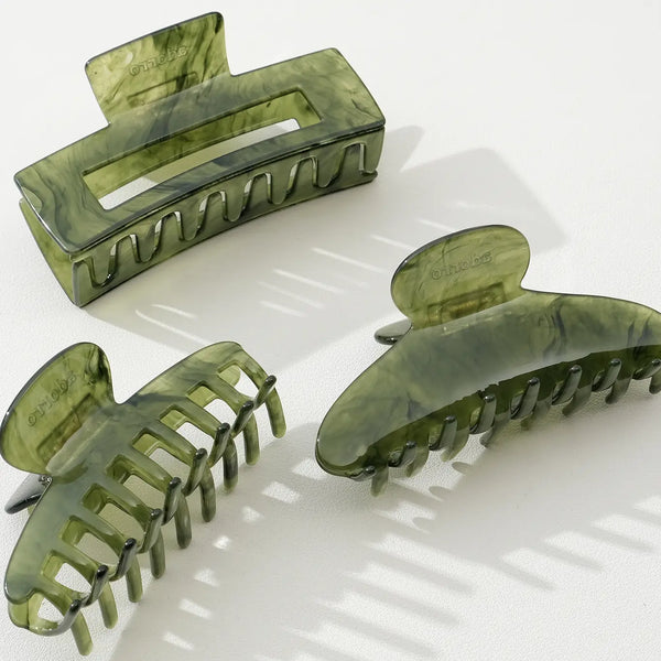 Jade Green Claw Clips