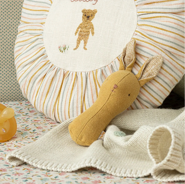 Dusty Yellow Bunny Rattle