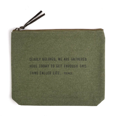 "Dearly Beloved" Canvas Zip Pouch
