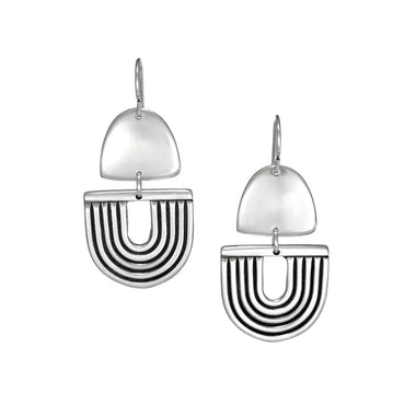 Arco Earrings: Silver