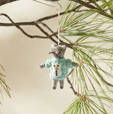 Ugly Sweater Cat Ornament