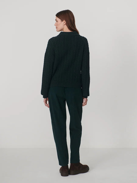Dottie Polo Knit Sweater: Ponderosa Pine