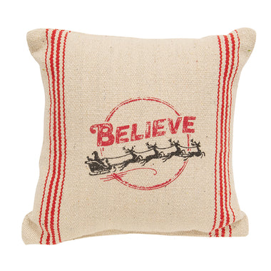 Believe Striped Pillow