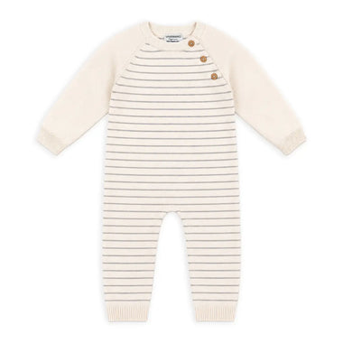 Milan Knit Side Button Stripe Jumpsuit