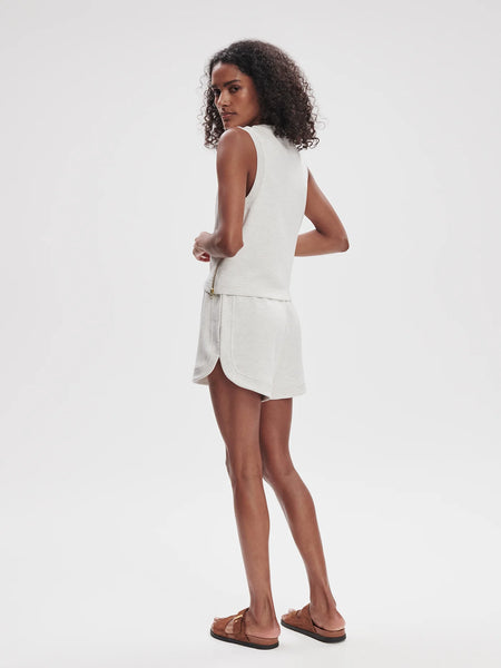 Shea Crop Tank: Ivory Marl