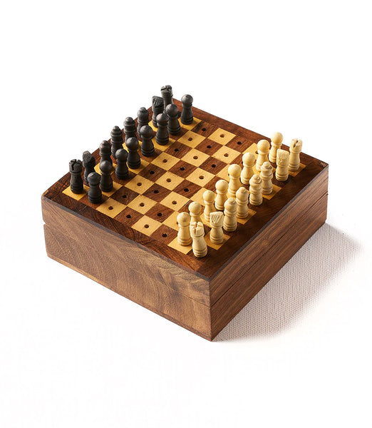 Handcrafted Wooden Travel Chess