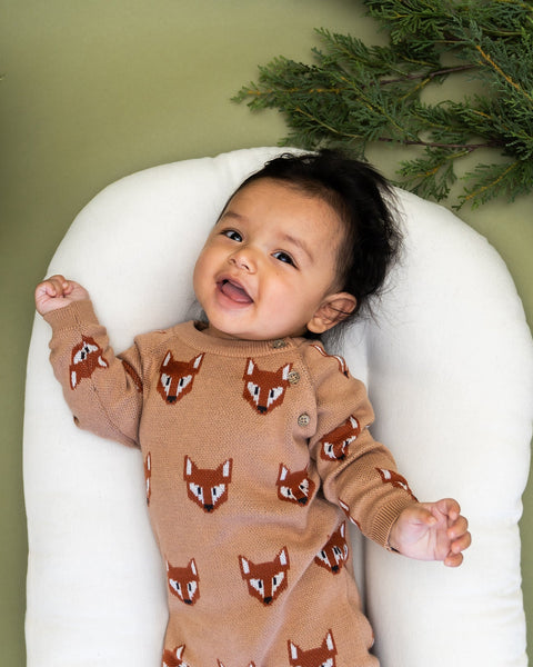 Fox Jacquard Knit Jumpsuit