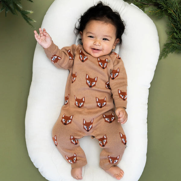 Fox Jacquard Knit Jumpsuit