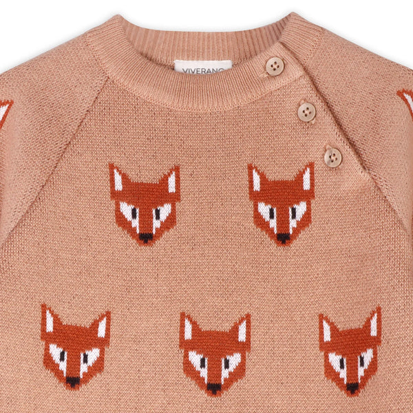 Fox Jacquard Knit Jumpsuit