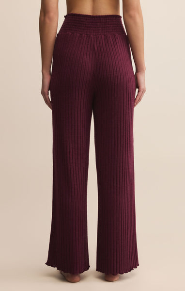 Dawn Smocked Pant: Merlot