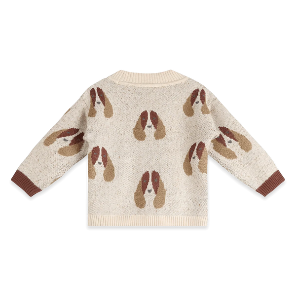 Dog Jacquard Knit Cardigan