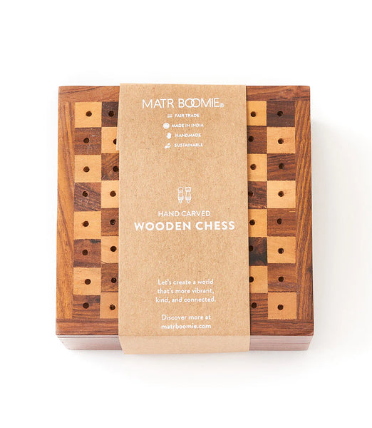 Handcrafted Wooden Travel Chess