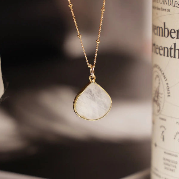 Moonstone Drop Necklace