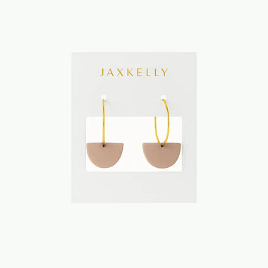 Clay Half Moon Earrings
