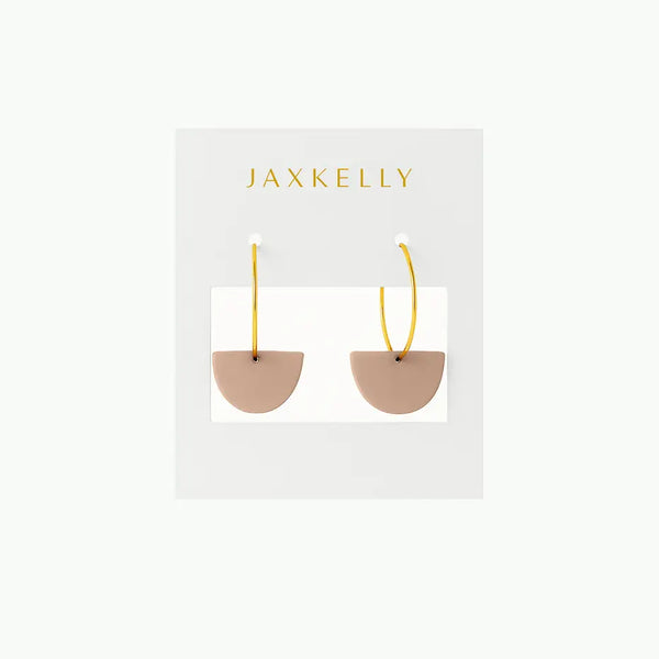 Clay Half Moon Earrings