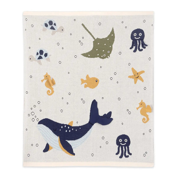 Ocean Life Knit Blanket