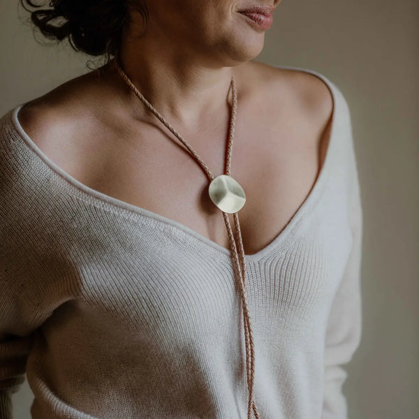 Giza Bolo Tie Necklace: Natural