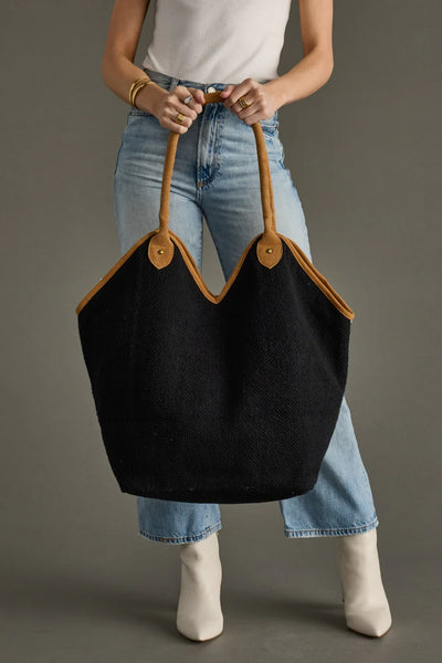 Black + Cream Diamond Tote