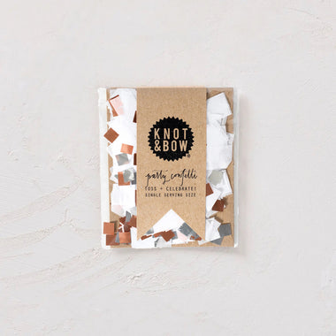 Single Serve Confetti: White Copper