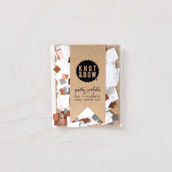 Single Serve Confetti: White Copper