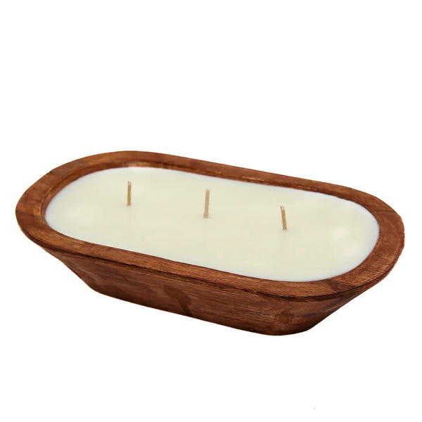Petite Wood Bowl Candles