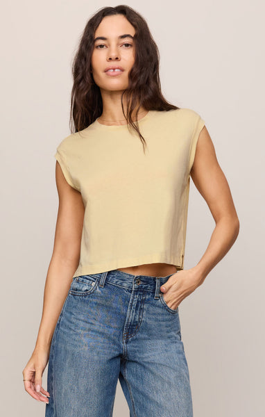Flex Sleeveless Tee: Lemon Chiffon