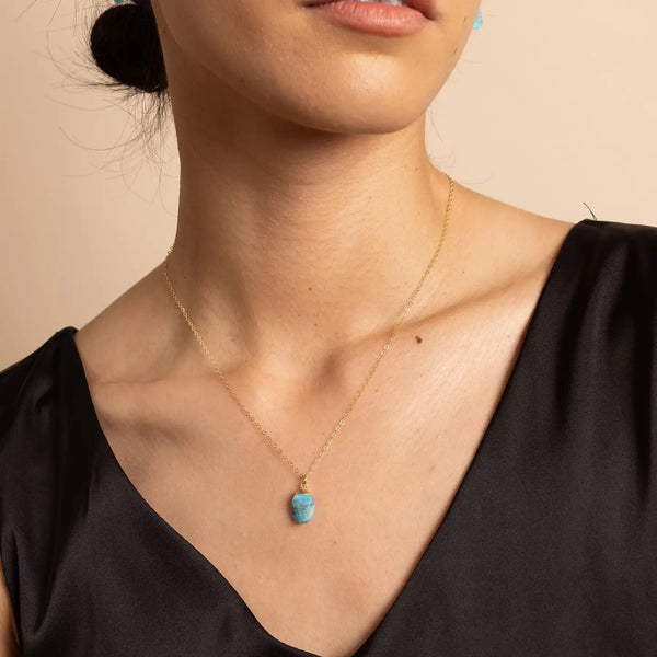 Turquoise Pebble Necklace