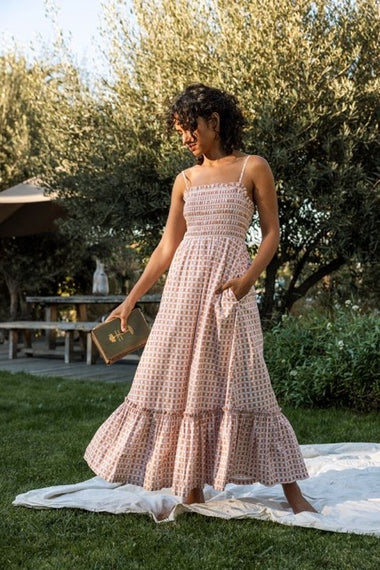 Magnolia Ankle Dress: Bellini Plaid